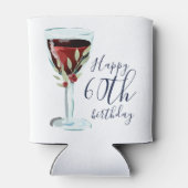 赤ワインバラ水の色60th誕生日パーティー 缶クーラー (裏面)