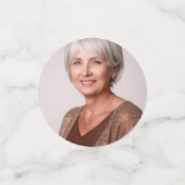 赤ワインバラ水彩写真60誕生日 コンフェッティ (スモール正面)