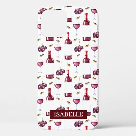 赤ワインパターン Case-Mate iPhoneケース (裏面)