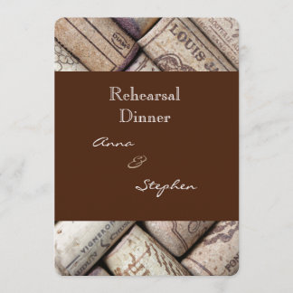 赤ワインボトルのコルク 招待状