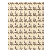 赤ワインボトルグラスブドウワイナリープリントパターン テーブルクロス (正面)