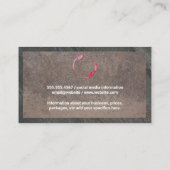 赤ワインボトルロゴ |背素朴景 名刺 (裏面)