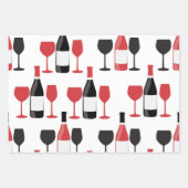 赤ワインボトル ラッピングペーパーシート (正面3)