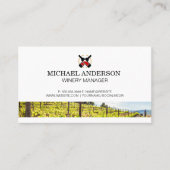 赤ワインボトル |ヴィネヤードワイナリーフィールド 名刺 (正面)