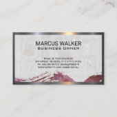 赤ワインボトル |大理石メタル縁ど 名刺 (裏面)