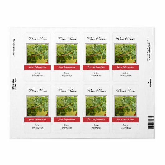 赤ワインラベル ラベル (フルシート)