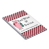 赤ワイン及びブタ ノートブック (右側)