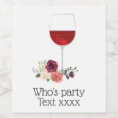 赤ワイン応援誕生日ワインラベル ワインラベル (シングルラベル)