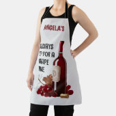 赤ワイン時間パーソナライズされた エプロン (インサイチュ)