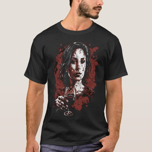 赤ワイン母母親お酒ワイン母の日プル Tシャツ (正面)
