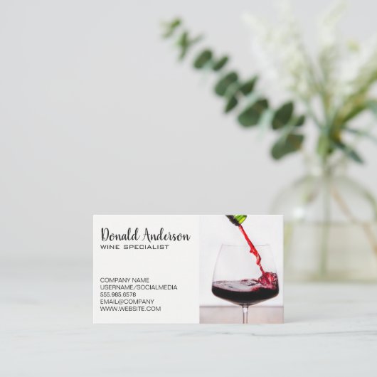 赤ワイン注 | 名刺 (スタンド正面)