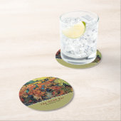 赤ワイン畑，ヴァンゴッホ，ワインバー/ワイナリー ラウンドペーパーコースター (インサイチュ)