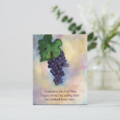 赤ワイン葡萄アートカスタム招待状または招待状 招待状 (スタンド正面)