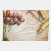 赤ワイン葡萄コルクスクリューキッチンディッシュタオル キッチンタオル (横)