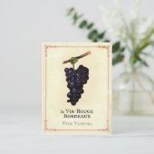 赤ワイン葡萄ボルドー ポストカード (スタンド正面)