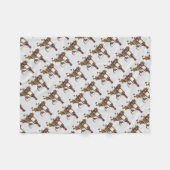 赤ワイン試飲ガラスボトルブドウワイナリー フリースブランケット (正面(横))