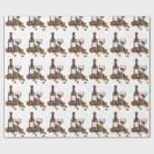 赤ワイン試飲ガラスボトルブドウワイナリー ラッピングペーパー (フラット)