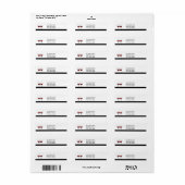 赤ワイン試飲パーティー差出人住所ラベル ラベル (フルシート)