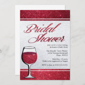 赤ワイン試飲ブライダルシャワー招待 招待状 (正面/裏面)