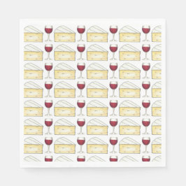 赤ワイン試飲ブリーチーズカクテルパーティーイベント スタンダードランチョンナプキン