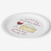 赤ワイン試飲ブリーチーズカクテルパーティーイベント ペーパープレート (アングル)