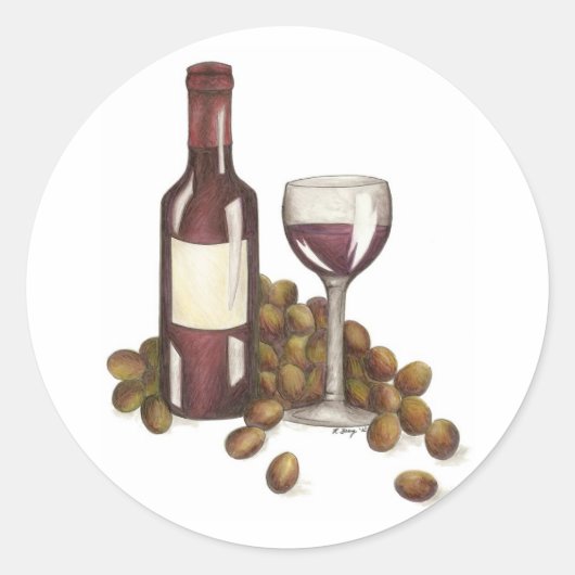 赤ワイン試飲ボトルブドウワイナリーメルロ ラウンドシール (正面)