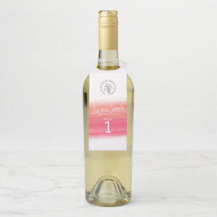 赤ワイン試飲ボトル番号ラベル ボトルネックタグ