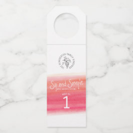 赤ワイン試飲ボトル番号ラベル ボトルネックタグ