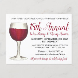 赤ワイン試飲ワイン試飲カクテルパーティーイベント インビテーションポストカード