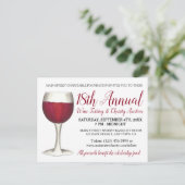 赤ワイン試飲ワイン試飲カクテルパーティーイベント インビテーションポストカード (スタンド正面)