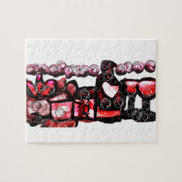 赤ワイン赤バレンタイン ジグソーパズル