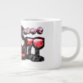 赤ワイン赤バレンタイン ジャンボコーヒーマグカップ (右)