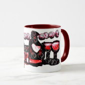 赤ワイン赤バレンタイン マグカップ (正面右)