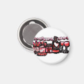 赤ワイン赤バレンタイン マグネット (正面/裏面)