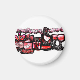 赤ワイン赤バレンタイン マグネット