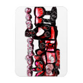 赤ワイン赤バレンタイン マグネット (縦)