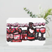 赤ワイン赤バレンタイン 招待状 (スタンド正面)