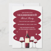 赤ワイン近隣ブロックパーティー 招待状 (正面)