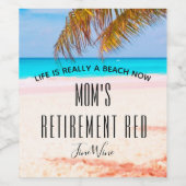 赤ワイン退職したを飲む素晴らし人は ワインラベル (シングルラベル)