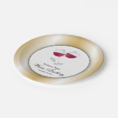 赤ワイン1杯でワインを試飲 ペーパープレート (アングル)