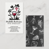 赤ワイン1杯 | ぶどう 名刺 (正面/裏面)