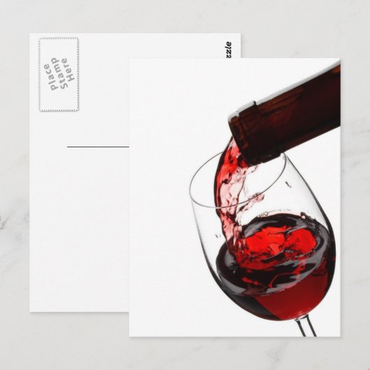 赤ワイン1杯 ポストカード (正面/裏面)
