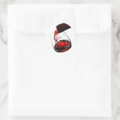 赤ワイン1杯 ラウンドシール (バッグ)