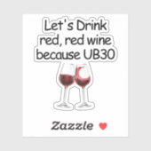 赤ワイン30歳おもしろいの誕生日 シール (シート)