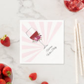 赤ワイン，エレガントワイン，フローラ スタンダードカクテルナプキン (インサイチュ)