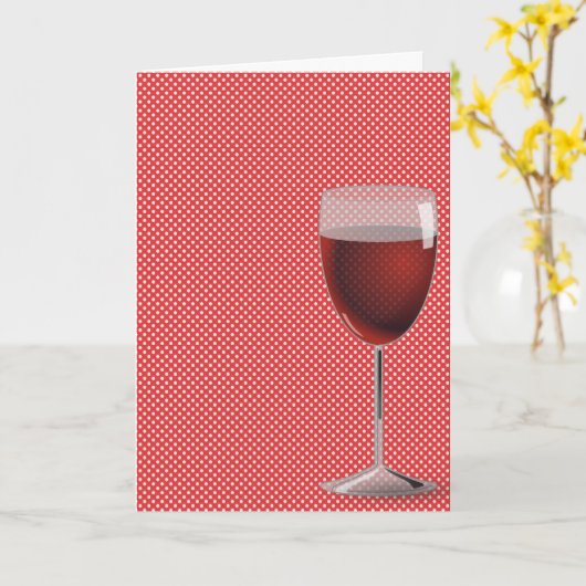 赤ワイン カード (黄色い花)