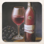 赤ワイン スクエアペーパーコースター (正面)