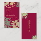 赤ワイン·ツバキ·プロファイル·カード、名刺 名刺 (正面/裏面)