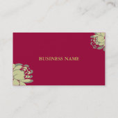 赤ワイン·ツバキ·プロファイル·カード、名刺 名刺 (裏面)