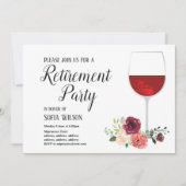 赤ワイン,フローラ,退職パーティの招待状 招待状 (正面)